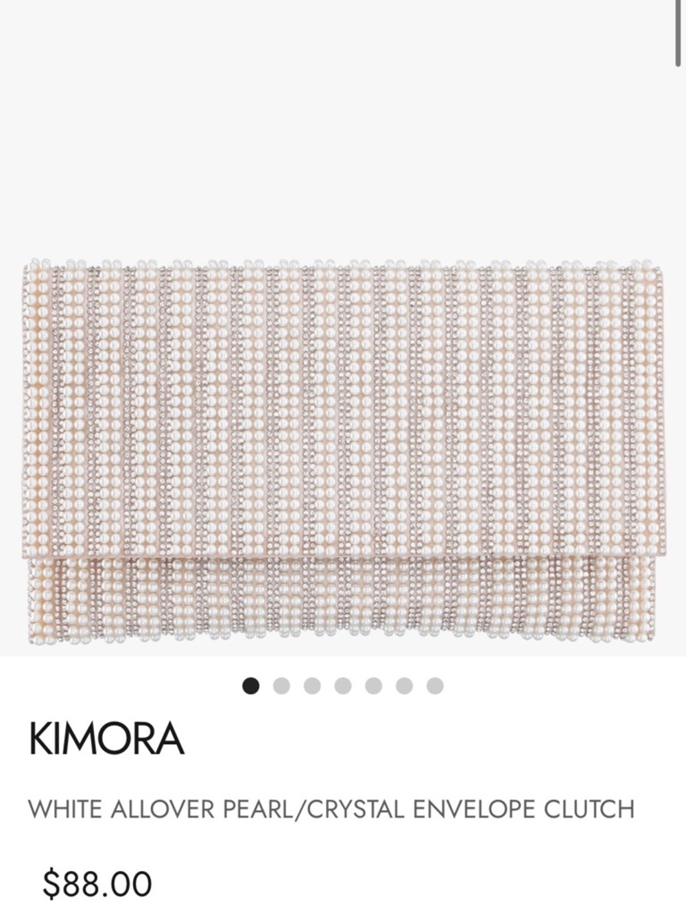Nina Kimora Pearl & Crystal Beaded Envelope Clutch